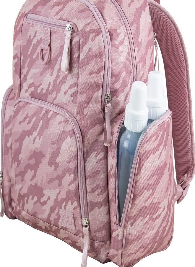 BODHI Baby Portable Diaper Changing Pad Diaper Changer Travel Bag, Changing Mat, Baby Changing Station, Infant Gift, Pink Camo - Image 3